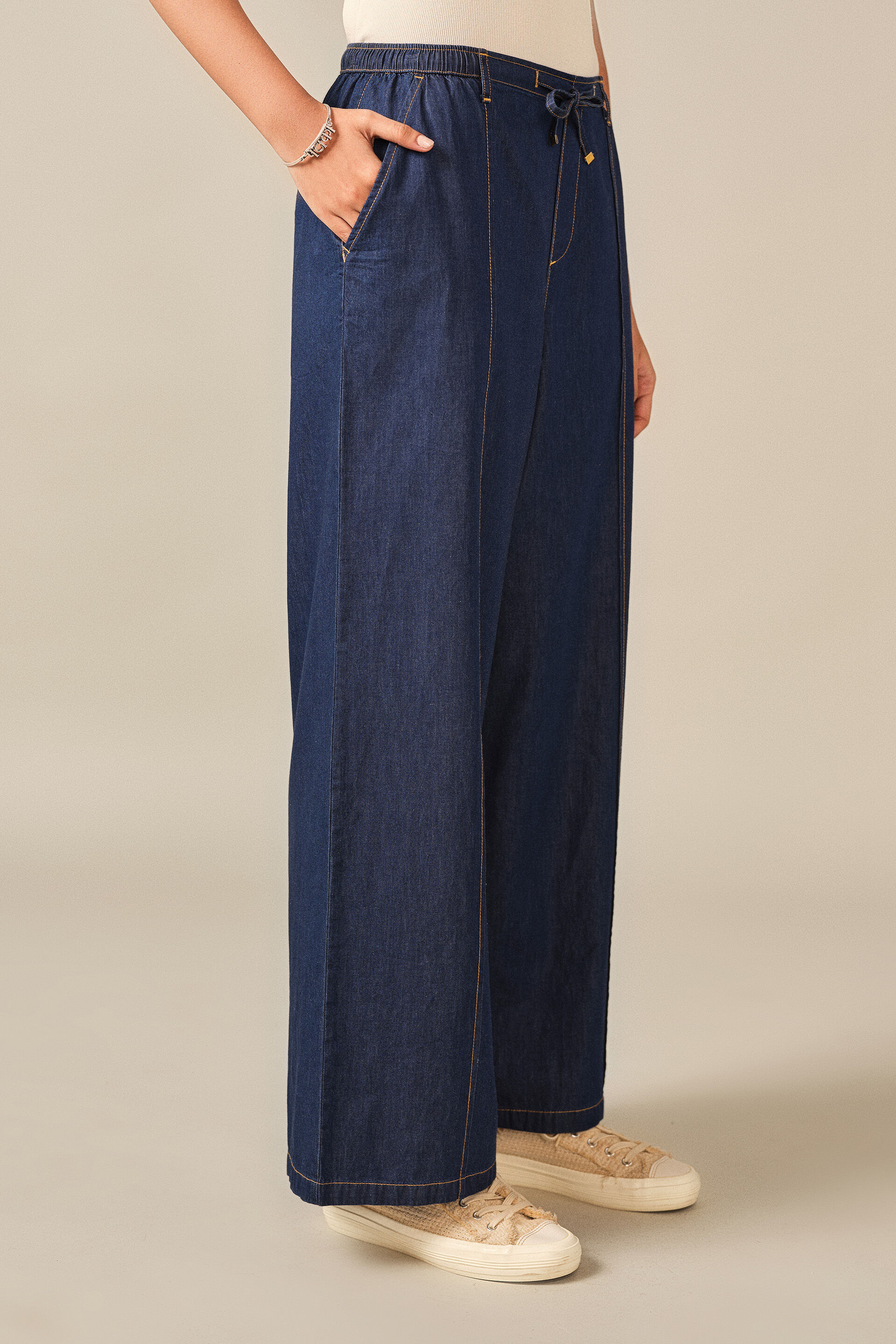 Solid Denim Pant in Indigo, Indigo, image 3